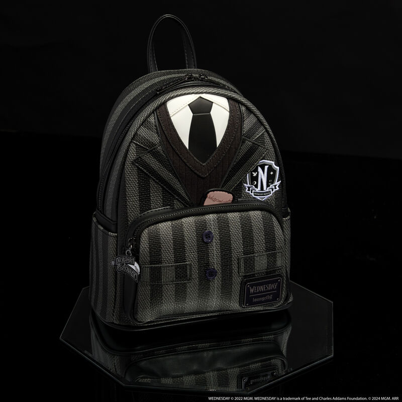 Limited Edition Wednesday Nevermore Academy Uniform Cosplay Mini Backpack, , hi-res view 2